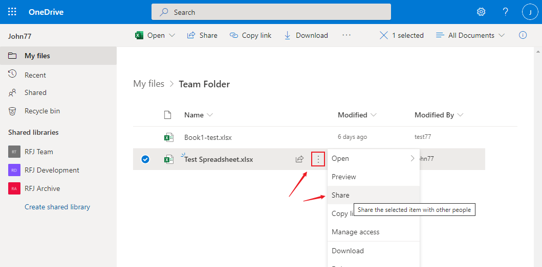 O365 File Storage – Send a Link to a File – HDF Website